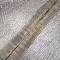 Pr Thick Stirrup Leathers *fair, v.scraped, dents, xholes, cut?shortened
