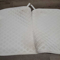 Quilt Dressage Pad, 1x piping *vgc, clean, mnr stains, rubs, threads, puckers

