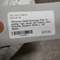 Quilt Dressage Pad, 1x piping *vgc, clean, mnr stains, rubs, threads, puckers
