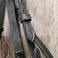 Monocrown Bridle, Bradoon Hanger, Sidepull Noseband, Bling Browband, Buckles, Cotton Web Reins *vgc/xc, mnr dirt & clean