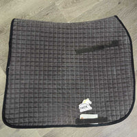 Thick Quilt Dressage Saddle Pad *gc/fair, v.faded, clean, rubs, pills, undone stitching, thin/holes

