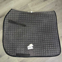 Thick Quilt Dressage Saddle Pad *gc/fair, v.faded, clean, rubs, pills, undone stitching, thin/holes
