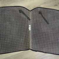Thick Quilt Dressage Saddle Pad *gc/fair, v.faded, clean, rubs, pills, undone stitching, thin/holes
