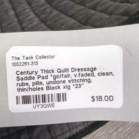 Thick Quilt Dressage Saddle Pad *gc/fair, v.faded, clean, rubs, pills, undone stitching, thin/holes
