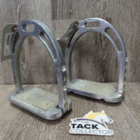 Pr Wide Base Stirrup Irons, Bling *gc, dirt, stains, scratches, rusty, oxidized
