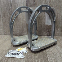 Pr Wide Base Stirrup Irons, Bling *gc, dirt, stains, scratches, rusty, oxidized
