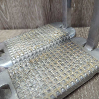 Pr Wide Base Stirrup Irons, Bling *gc, dirt, stains, scratches, rusty, oxidized
