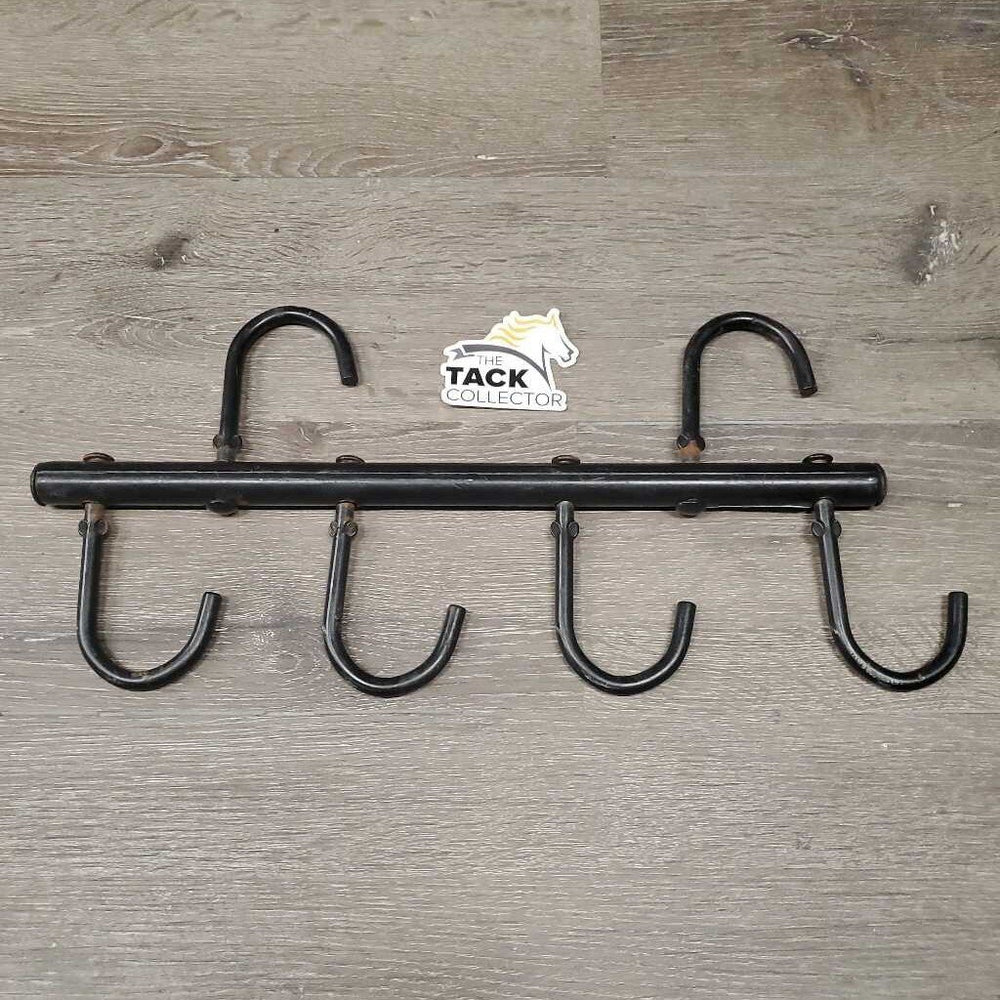 4 Hook Stall Mount Tack - Bridle Rack *gc, clean, faded, rust, scratches, scrapes