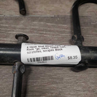 4 Hook Stall Mount Tack - Bridle Rack *gc, clean, faded, rust, scratches, scrapes