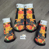 Front & Hind Closed Boots, Fleece Lined, velcro *xc/like new, clean, mnr hair
