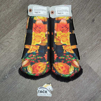 Front & Hind Closed Boots, Fleece Lined, velcro *xc/like new, clean, mnr hair
