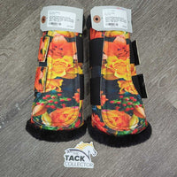 Front & Hind Closed Boots, Fleece Lined, velcro *xc/like new, clean, mnr hair
