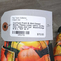 Front & Hind Closed Boots, Fleece Lined, velcro *xc/like new, clean, mnr hair

