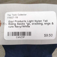 Light Nylon Tall Riding Socks *gc, cracking, sngs & runs
