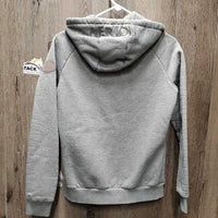 Hvy Sweatshirt Hoodie Jacket, zip *gc, clumpy, rubs, v.pilly
