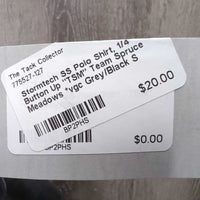 SS Polo Shirt, 1/4 Button Up "TSM" Team Spruce Meadows *vgc
