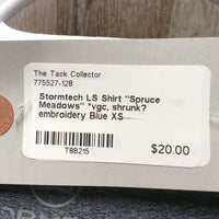 LS Shirt "Spruce Meadows" *vgc, shrunk? embroidery
