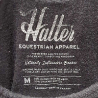SS Cotton Shirt "Dressage" *gc, faded, pills, rubs, linty, cracking logo
