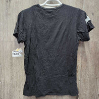 SS Cotton Shirt "Dressage" *gc, faded, pills, rubs, linty, cracking logo

