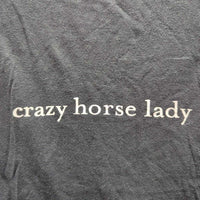 SS Cotton Shirt "Crazy Horse Lady" *gc, pills, hair, faded, rubs, cracking logo
