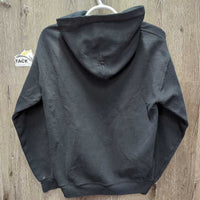 Hvy Sweatshirt Hoodie "Spruce Meadows" *gc, faded, stains?dirty, hair, clumpy, cut tag
