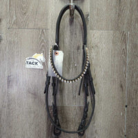 Monocrown Bridle, Bling, Buckles *NO Noseband, xc/like new, v.mnr dents
