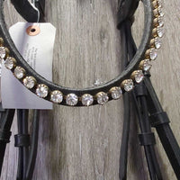 Monocrown Bridle, Bling, Buckles *NO Noseband, xc/like new, v.mnr dents
