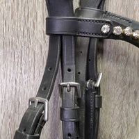 Monocrown Bridle, Bling, Buckles *NO Noseband, xc/like new, v.mnr dents
