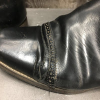 Dressage Boots, Zips *gc, clean, mnr rubs, crackles, scrapes, scratches & threads, loose toe sole
