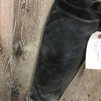 Dressage Boots, Zips *gc, clean, mnr rubs, crackles, scrapes, scratches & threads, loose toe sole
