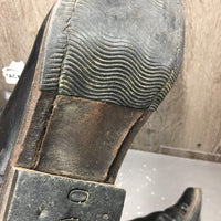 Dressage Boots, Zips *gc, clean, mnr rubs, crackles, scrapes, scratches & threads, loose toe sole

