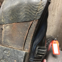 Dressage Boots, Zips *gc, clean, mnr rubs, crackles, scrapes, scratches & threads, loose toe sole
