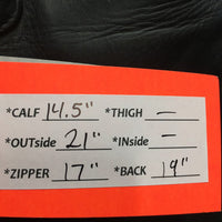 Dressage Boots, Zips *gc, clean, mnr rubs, crackles, scrapes, scratches & threads, loose toe sole