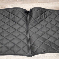 Quilt Dressage Saddle Pad, 1x piping, fleece pommel *vgc, clean, rubbed piping, mnr hair
