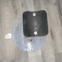 Farrier's Hoof Stand, Checkerplate Base, 2 Tops, Rasp, Pin *vgc, mnr rust, chips