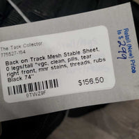 Mesh Stable Sheet, 0 legs/tail *vgc, clean, pills, tear right front, mnr stains, threads, rubs