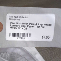 Fine Soft Mesh Polo & Leg Wraps Laundry Bag, Zipper Top *xc
