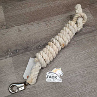 Thick Cotton Lead Rope, Bull Snap *gc, frays/threads, dingy, stains
