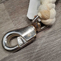 Thick Cotton Lead Rope, Bull Snap *gc, frays/threads, dingy, stains
