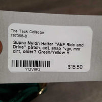 Nylon Halter "AEF Ride and Drive" patch, adj, snap *vgc, mnr dirt, older?
