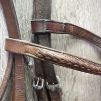 Rsd Braided Bridle, flash *gc, dirt, v.stiff, v.dry, faded, rubs, film, v.tight keepers
