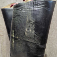 Pull On Field Boots, 1 aftermarket zipper, 2x red forms *gc/fair, dirt, rubs, older, v.scraped, creases & thin spots
