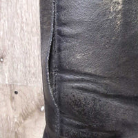 Pull On Field Boots, 1 aftermarket zipper, 2x red forms *gc/fair, dirt, rubs, older, v.scraped, creases & thin spots
