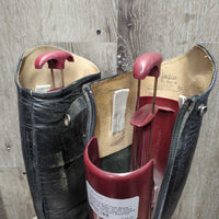 Pull On Field Boots, 1 aftermarket zipper, 2x red forms *gc/fair, dirt, rubs, older, v.scraped, creases & thin spots
