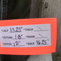 Pull On Field Boots, 1 aftermarket zipper, 2x red forms *gc/fair, dirt, rubs, older, v.scraped, creases & thin spots
