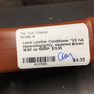 Leather Conditioner *1/2 full, separating/gritty, squished