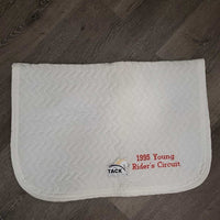 Thin Quilt Baby Saddle Pad "1995 Young Rider's Circuit" *gc, clean, older, mnr stains, pills, hair, dingy
