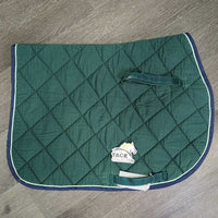 Quilt & Terry Towel Jumper Saddle Pad *gc, older, faded, puckers, threads, rubs
