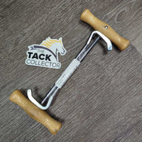 Pr Wood Handle Boot Pulls *gc, sticker, stains
