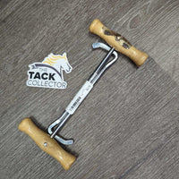 Pr Wood Handle Boot Pulls *gc, sticker, stains
